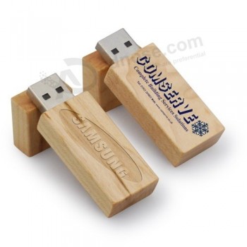 Eco vriendelijke houten usb drive, 8 gb gepersonaliseerde hout usb sticks, custom pendrive groothandel