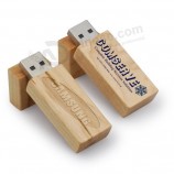 Unidade de usb de madeira amigável de eco, 8 gb personalizado varas de madeira usb, personalizado pendrive atacado