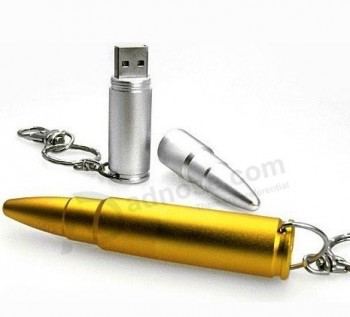 금속 총알의 USB 플래시 드라이브 2.0 (Tf-0124) 귀하의 로고와 함께 사용자 정의하십시오