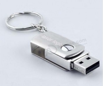 Stainless Steel Rotating USB Flash Drives Pen Drive8GB (TF-0122) for custom with your logo