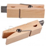 Clip de madera promocional usb flash drive 4 gb 8 gb 16 gb