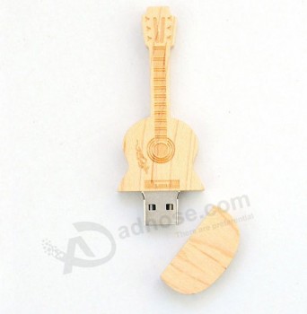 Promotion Gifts Violin Shape Wood High-Speed Flash Memory USB 2.0