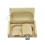 USB de madera del precio de fábrica con el disco de la caja 1gb 2gb 4gb 8gb como regalos de boda