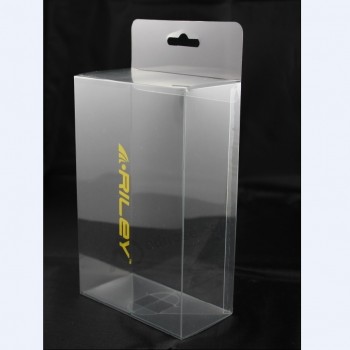 индивидуальная прозрачная пластиковая коробка с логотипом с горячим тиснением