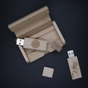 Al por mayor barato palo de usb de madera a granel/Memoria flash usb disco de 128 m de memoria USB de madera como regalos de boda