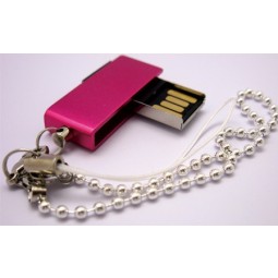 обычай с вашим логотипом для 4-сантиметрового мини-поворотного USB-накопителя с бесплатной цепочкой ключей