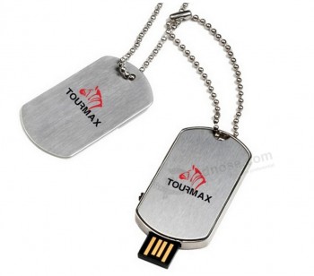 Hoge kwaliteit dog tag usb flash drive met aangepaste afdrukken