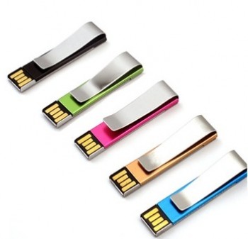Custom with your logo for Metal Book Clip USB Flash Drive with Top UDP Chips