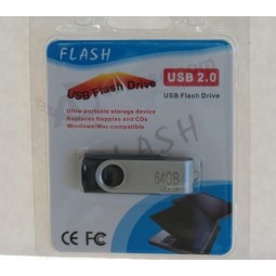 定制与您的徽标为64GB USB闪存d即iv即与泡罩包装