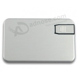 PErsonnalisé avEc votrE logo pour lEs nouvEaux produits dE bonnE qualité cartE métal argEnt USB (Tf-0186)