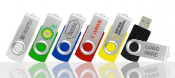 Memoria USB promocional giratoria usb unidad de memoria flash a granel barato 2 gb 4 gb 8 gb palos