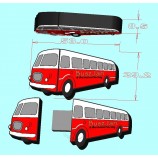 Los autobuses del vehículo forman el proveedor de China del palillo del usb del pvc