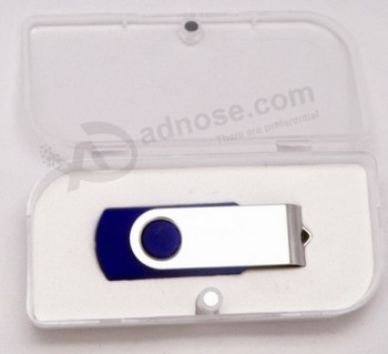 플라스틱 상자 도매 맞춤형 뜨거운 판매 회전 USB 드라이브