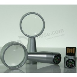 оптовые изготовленные на заказ увеличительное стекло формы USB флэш-диск