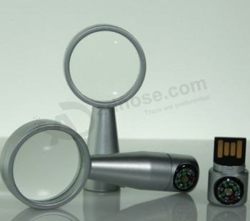 оптовые изготовленные на заказ увеличительное стекло формы USB флэш-диск
