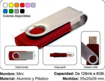 Wholesale custom Colorful Swivel USB Flash Memory