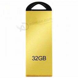 Wholesale custom High quality Gold High USB Flash Drive 32GB Metal Waterproof Pen Drives Flash Card 8GB 16GB Car Key Memory Stick Gift U Disk