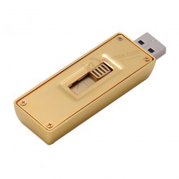 100% Real 16GB Gold Bar Pen Drive Steel USB Stick Pendrive Metal USB Flash Drive Bullion USB Flash Card Creative USB Stick for custom with your logo