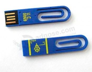 Customized Logo for High Quality Smart Plastic Paper Clip USB Flash Drive of Free Logo