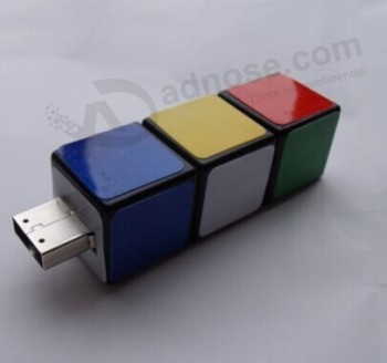 고품질 rubik 큐브 U에스B 플래시 드라이브 8지b에 대 한 사용자 지정된 로고