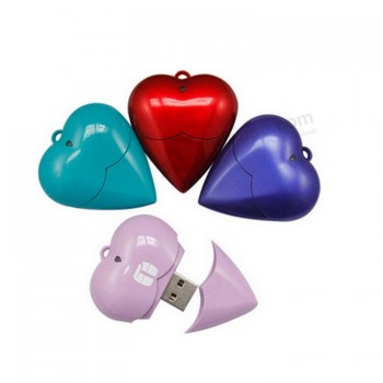 Customized Logo for High Quality Red Heart Shape USB Flash Drive 4GB