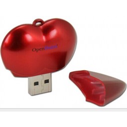 Customized Logo for High Quality Wedding Gift! Red Heart Shape USB Flash Drive