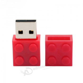 高品質のビルディングブロックのためのカスタマイズされたロゴPendriveギフトペンドライブ実容量USBの棒漫画のおもちゃのレンガのフラッシュドライブUSB 2.0