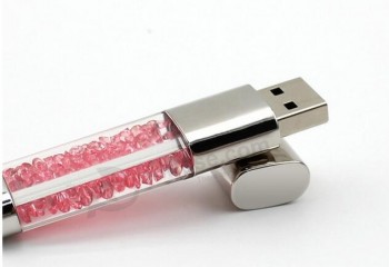 Custom with your logo for Hot Sell Crystal USB125MB-512GB Crystal USB Flash Drive