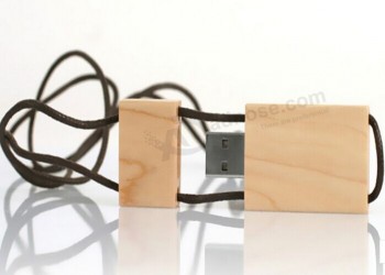 Wholesale high-end Wood USB Flash Drive with Free Sling