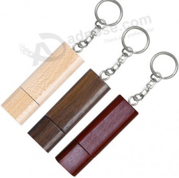Wholesale high-end 4GB Wooden USB Flash Drive with Free Key Chain (TF-0327)