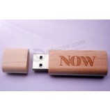 Benutzerdefinierte hoCh-Ende frei GrEinvieren LoGo Einuf hölzernen USB-StiCk