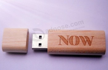 Benutzerdefinierte hoCh-Ende frei GrEinvieren LoGo Einuf hölzernen USB-StiCk