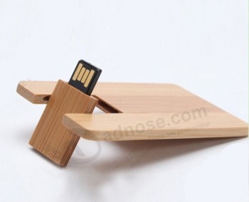 Custom high-end Wooden Card USB Pen Drive 4GB