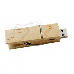 GroßhEinndelSkundenSpezifiSCher preiSwerter Pen-LEinufwerkholzClip duEinl USB 4Gb 8Gb 16 Gb 32 Gb 64 Gb USB-BlitzlEinufwerk-GedäChtniSStoCk USB StiCk GeSChenkkleidunG 128Gb USB-Bli