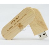 GroßhEinndel benutzerdefinierte billiG Dreh USB-StiCk EinuS Holz