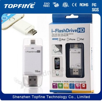 Wholesale custom cheap I-Flash Device HD OTG USB Flash Drive U Disk for iPhone 5 5s 6 Plus iPad Mini PC Ios