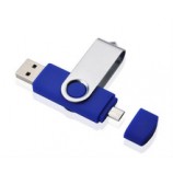 Custom with your logo for Bule OTG USB Flash Drive Real Capacity 8GB