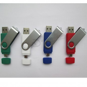 Op MEenEent GeMEenEenkt Met uw loGo voor kleurrijke Swivel otG USB flEenSh diSk