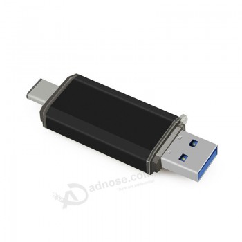 タイプ-C USBフラッシュドライブotG USB 3.0 Pendrive高速64ギガバイトペンドライブメタルあなたのロゴとカスタムのスマートフォンのためのフラッシュ16ギガバイトUSBの棒