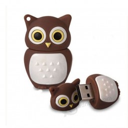Wholesale custom high-end Best Cartoon Owl USB Flash Drive PVC Flash Memory Card 8GB