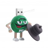 Wholesale custom High Speed Cartoon Beans USB Flash Drives USB 2.0 Pen Drive 32GB/16GB/8GB/4GB U Disk