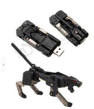Wholesale custom Real Capacity USB Flash Drive Guaranteed USB Flash Drive Transformer Machine Dog 2GB 8GB 16GB USB Flash Drive, S79
