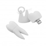 Wholesale custom Pendrive USB Flash Drive U Disk Pen Drive 32GB 16GB 8GB 4GB Lovely Mini White Tooth Memory Stick Flash Card USB 2.0