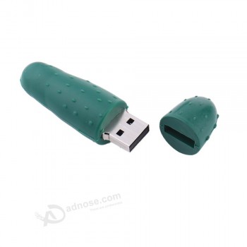 Wholesale custom 2017 Cucumber Vegetable USB Flash Drive Real Capacity 4G 8g Pendrive16g 32g 64GB Pen Drive U Disk Memory Card Fruit USB Creativo