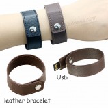 Wholesale cheap Full Capacity Flash Drive 64G Pen Drive Leather Wrist Band USB Flash 16g 32g Bracelet USB