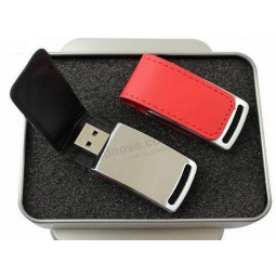 卸売格安64メガバイト128ギガバイトのレザーUSBフラッシュドライブのUSB 2.0 スティックペンドライブギフトUSBドライブ