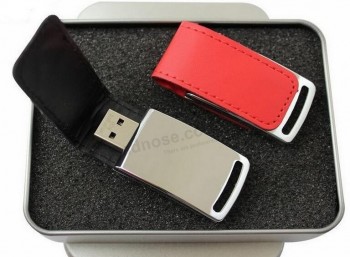 批发便宜的64米B-128GB皮革U秒B闪存驱动器U秒B 2.0 棒笔驱动器礼品U秒B驱动器