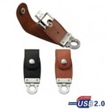 Wholesale cheap OEM Manufacture Logo Printed Leather USB Flash Drive 16GB (TF-0247)
