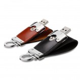 Wholesale cheap Leather USB Flash Drive 64GB 32g 16g 8g Pen Drive Flash Memory Stick (TF-0249)