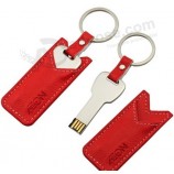 Wholesale cheap 8GB OEM Manufacture Leather USB Flash Drive (TF-0250)